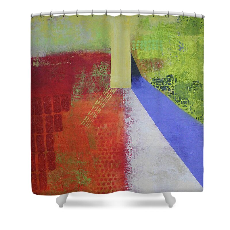 Abstract Shower Curtain featuring the painting Sunday Sunrise by April Burton