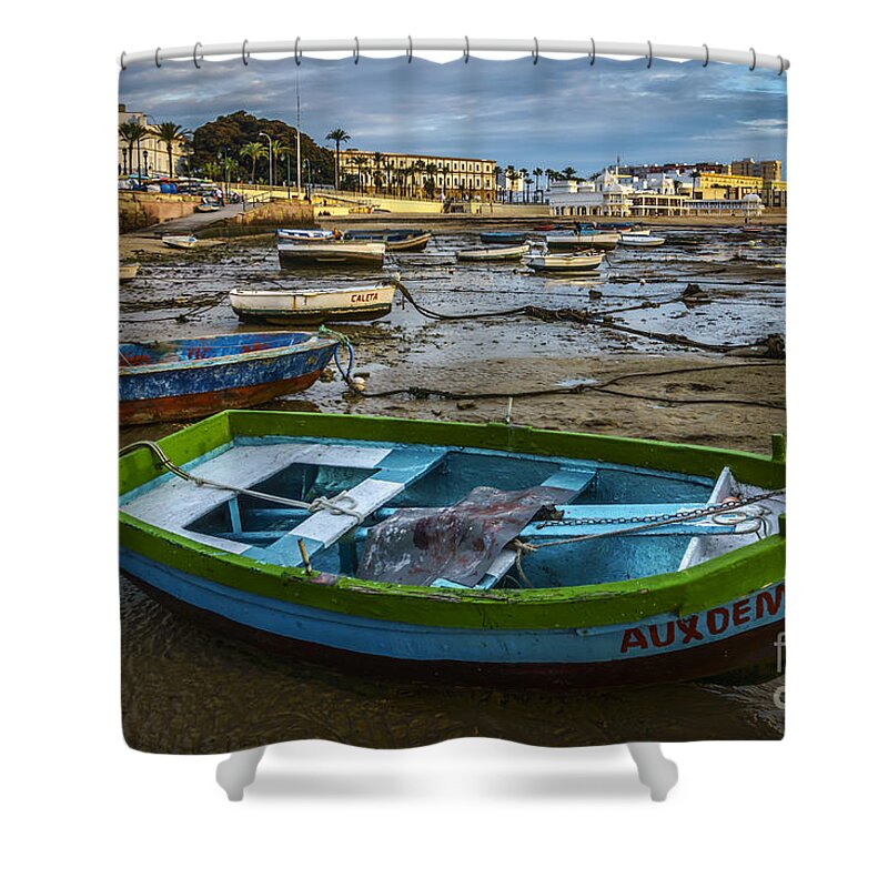 Andalucia Shower Curtain featuring the photograph Sunkissed Cadiz Spain by Pablo Avanzini