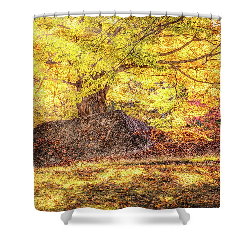 Salem Massachusetts Shower Curtain featuring the photograph Sunny Afternoon on Autumn Hill by Jeff Folger