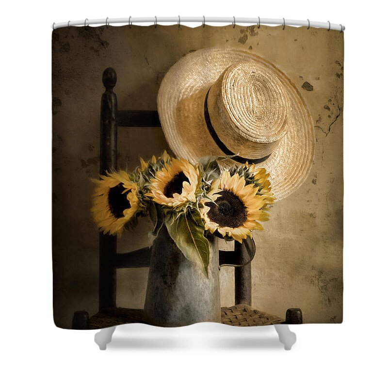 Sunflowers Shower Curtain featuring the photograph Sunny Inside by Robin-Lee Vieira