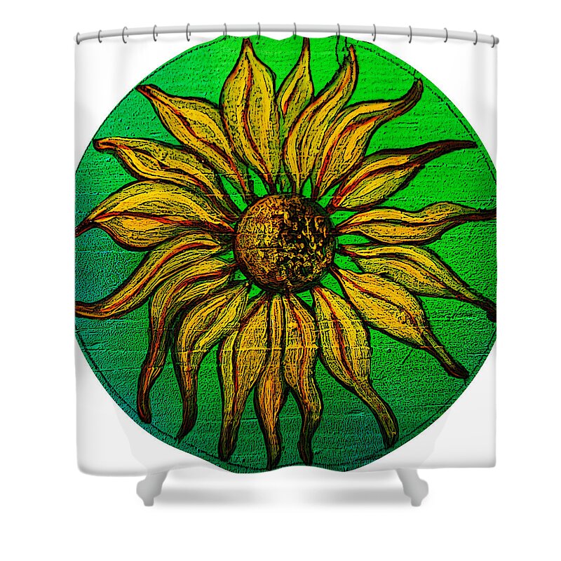 Flowers Shower Curtain featuring the painting Sunny by Patricia Arroyo