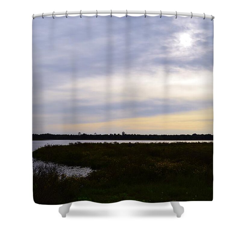 Sunrise At Orange Creek Shower Curtain featuring the photograph Sunrise at Orange Creek by Warren Thompson