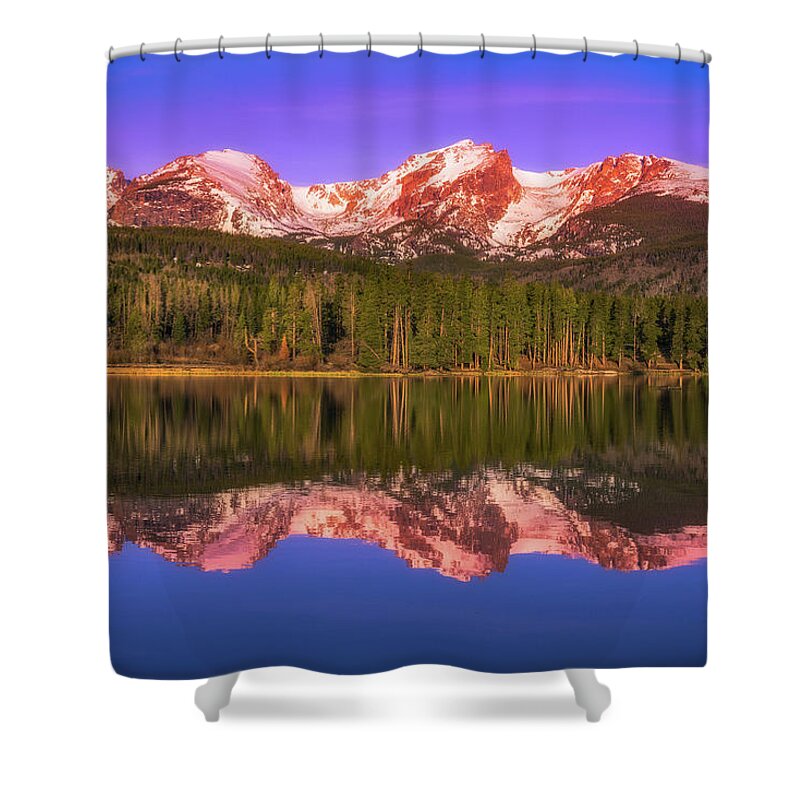 Sunrise Shower Curtain featuring the photograph Sunrise at Sprage Lake by Darren White