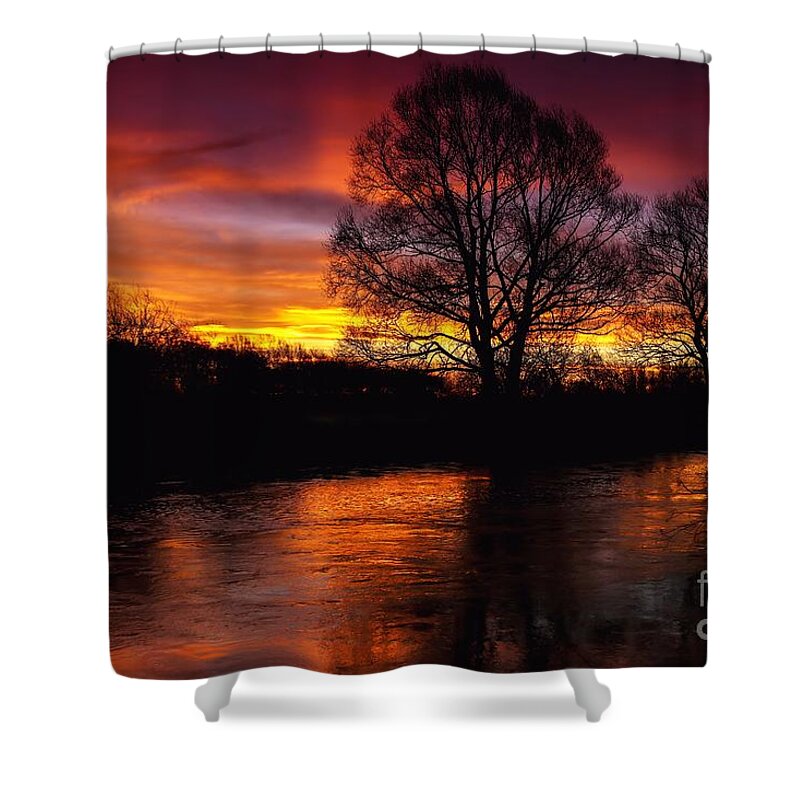 Sun Shower Curtain featuring the photograph Sunrise II by Franziskus Pfleghart