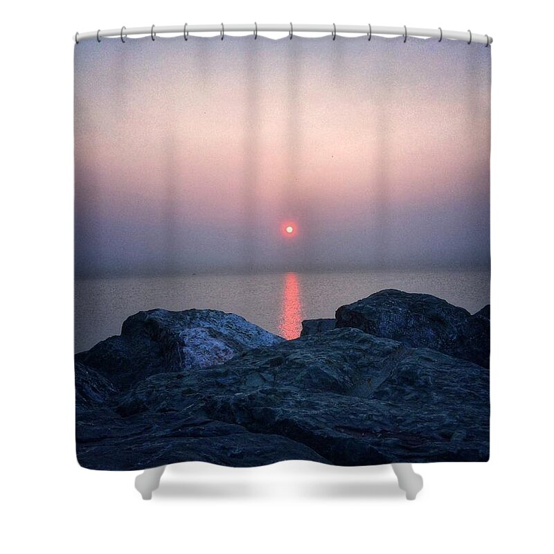 Sunrise Shower Curtain featuring the photograph Sunrise in Chicago by Nick Heap