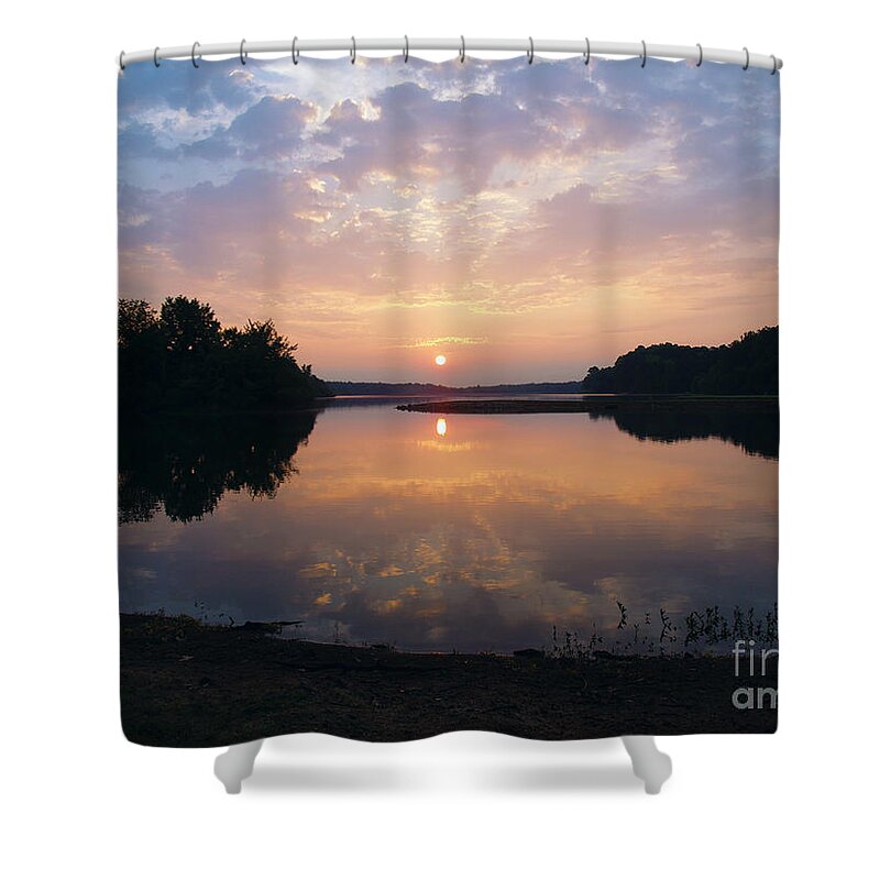 Sunrise Shower Curtain featuring the photograph Sunrise Morning Bliss 152B by Ricardos Creations