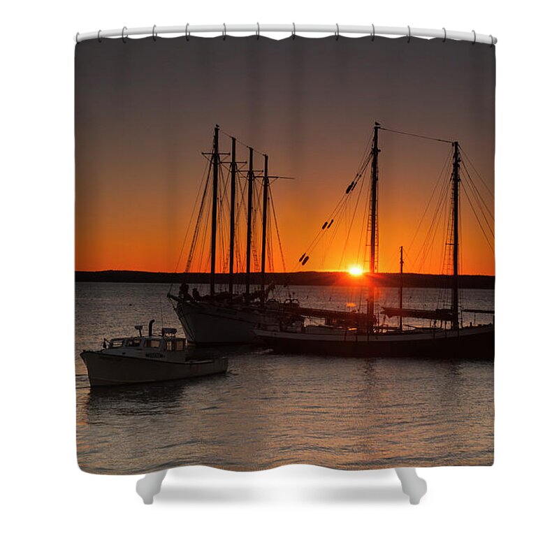 Bar Harbor Shower Curtain featuring the photograph Sunrise on Bar Harbor by Mick Burkey