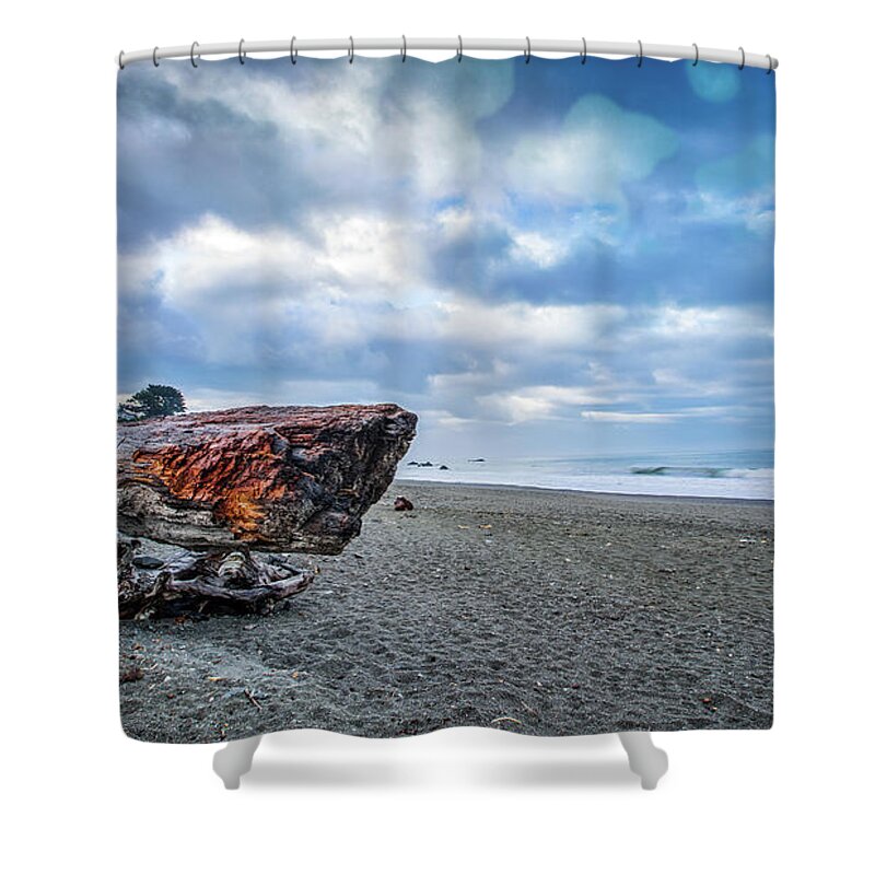 Brookings Shower Curtain featuring the photograph Sunrise on Brookings by Walt Baker