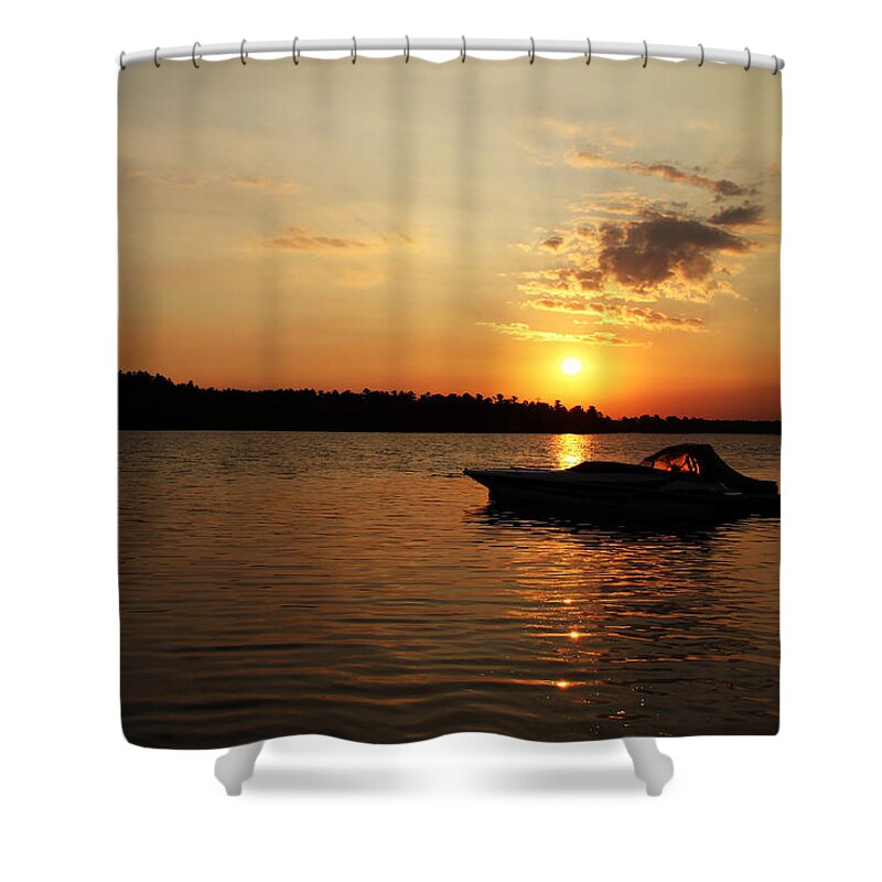 Mcgregor Bay Shower Curtain featuring the photograph Sunrise On The Bay by Debbie Oppermann