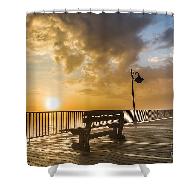 Sault Ste. Marie Shower Curtain featuring the photograph Sunrise On The St. Mary's River 8901 by Norris Seward
