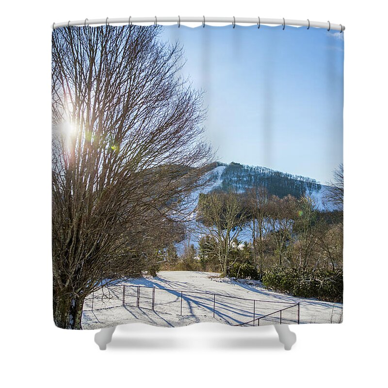 Cataloochee Ski Shower Curtain featuring the photograph Sunrise Over Cataloochee Ski by D K Wall