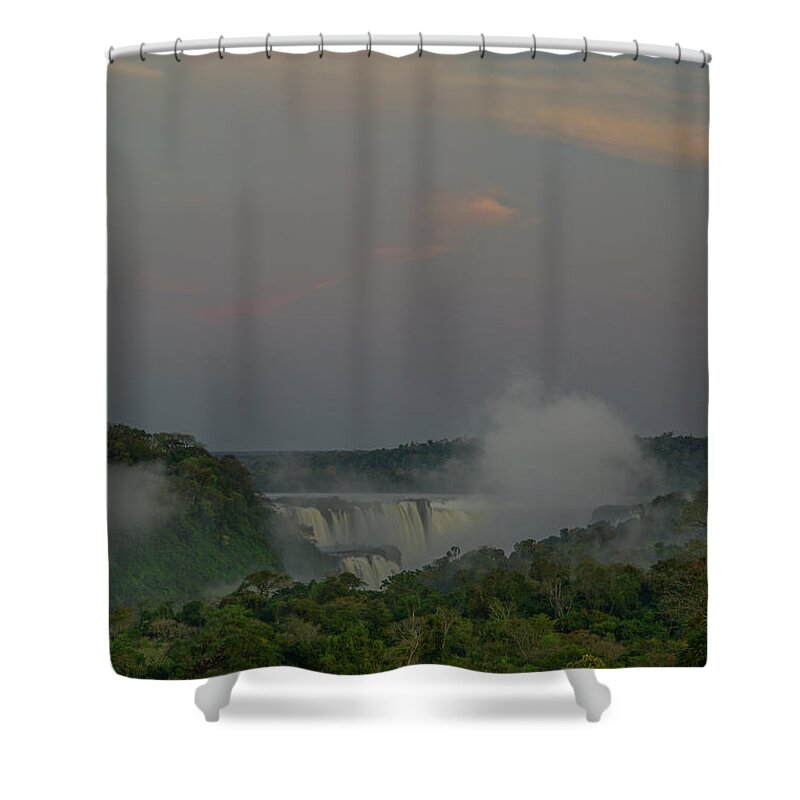 Iguacu Falls Shower Curtain featuring the photograph Sunrise Over Iguazu by Brian Kamprath