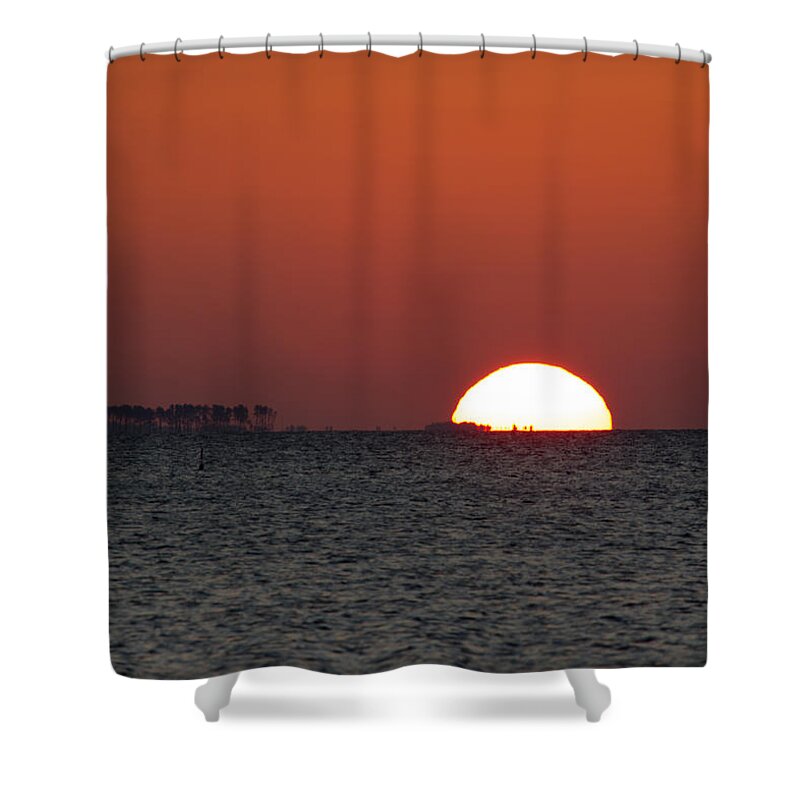 Bay Shower Curtain featuring the photograph Sunrise over the Bay 5x7 by Leah Palmer