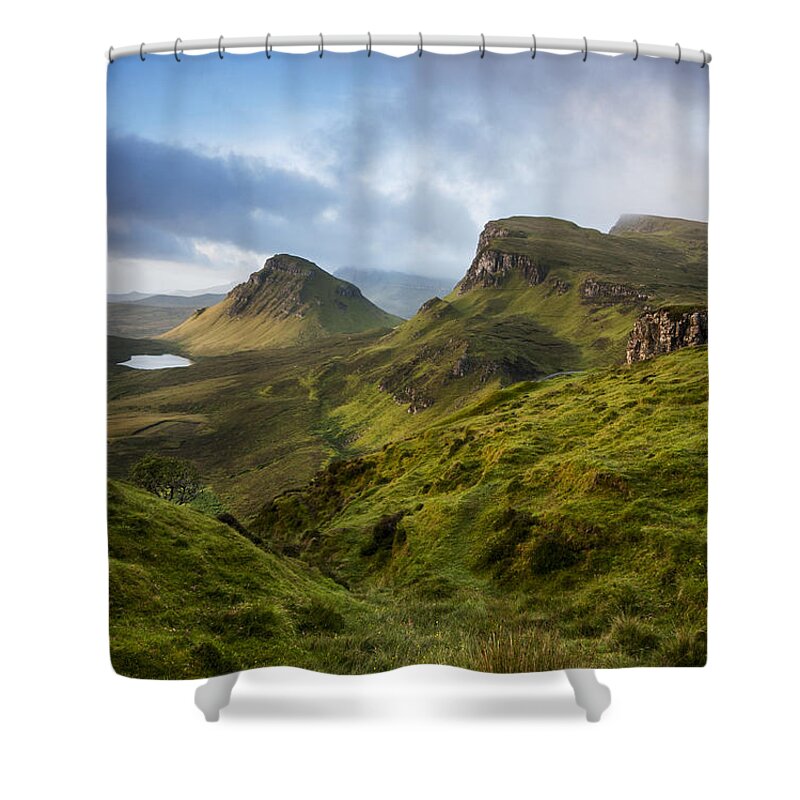 Landscape Shower Curtain featuring the photograph Sunrise Over the Trotternish Ridge by David Lichtneker