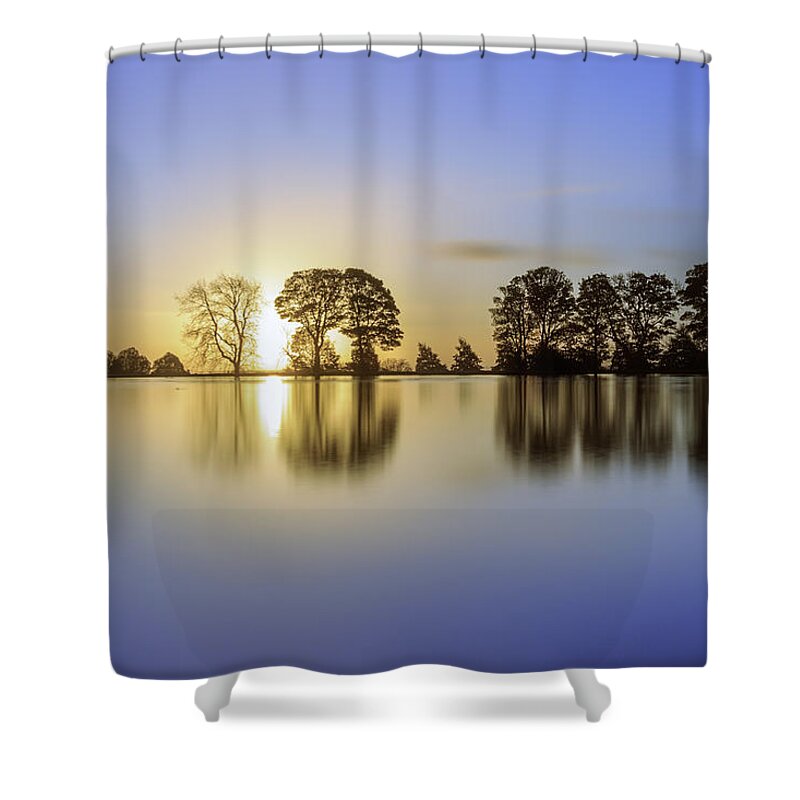 Sunrise Shower Curtain featuring the photograph Sunrise reflection by Chris Smith