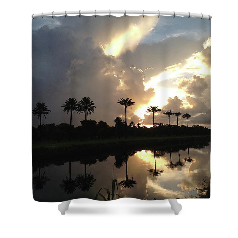 Sunrise Shower Curtain featuring the photograph Sunrise Storm by David Bader