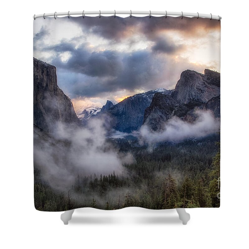 Yosemite Shower Curtain featuring the photograph Sunrise Yosemite by Anthony Michael Bonafede
