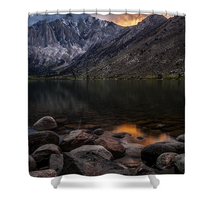 California Shower Curtain featuring the photograph Sunset at Convict Lake by Cat Connor