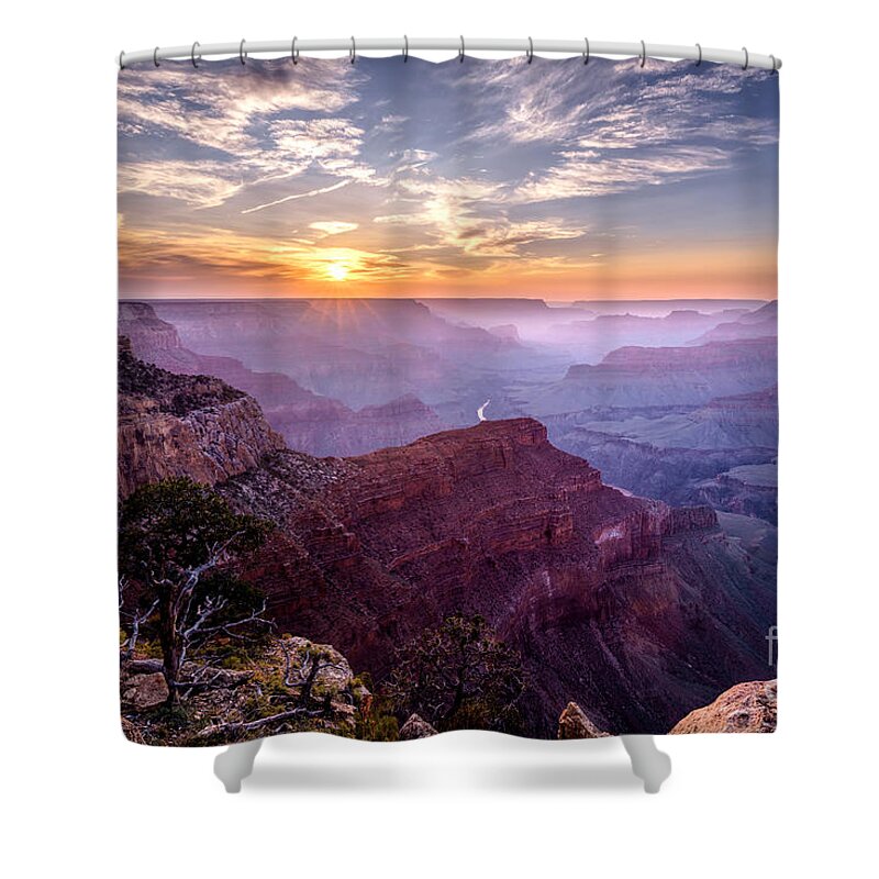 Grand Shower Curtain featuring the photograph Sunset at Grand Canyon by Daniel Heine