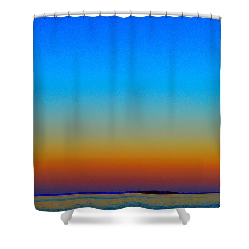 Abstract Shower Curtain featuring the photograph Sunset Blend South East 3 by Lyle Crump