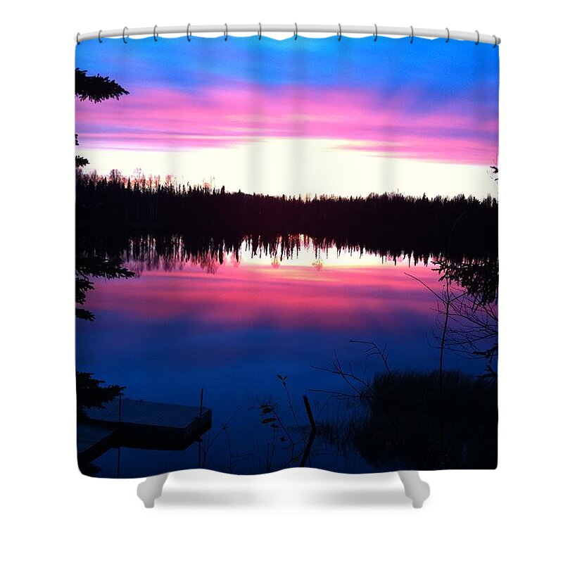 Alaska Shower Curtain featuring the photograph Sunset Explosion by Anthony Trillo