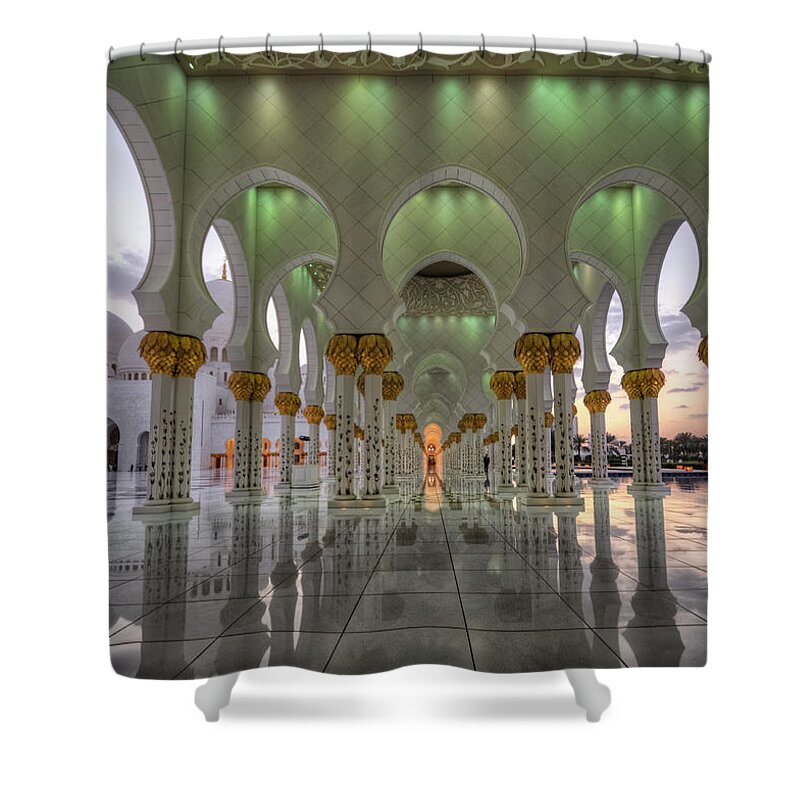 Agra Shower Curtain featuring the photograph Sunset Hindu Temple by John Swartz