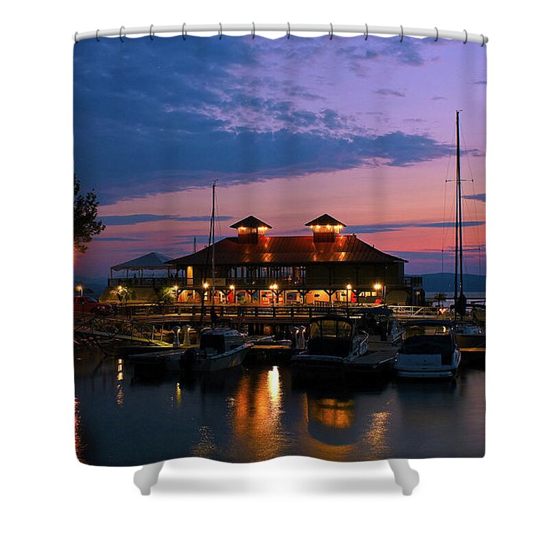 Vermont Shower Curtain featuring the photograph Sunset in Burlington by Scenic Vermont Photography