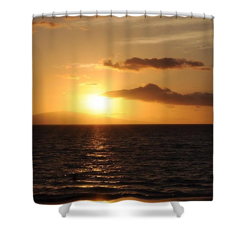 Maui Shower Curtain featuring the photograph Sunset in Maui by Michael Albright