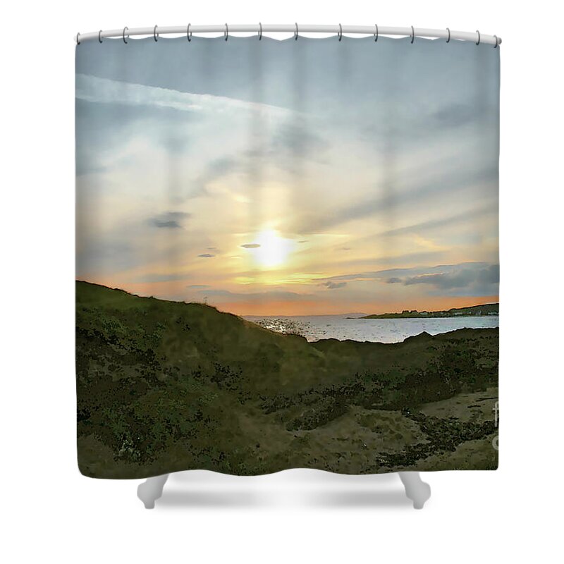 Elie Ness Shower Curtain featuring the photograph Sunset is close. by Elena Perelman