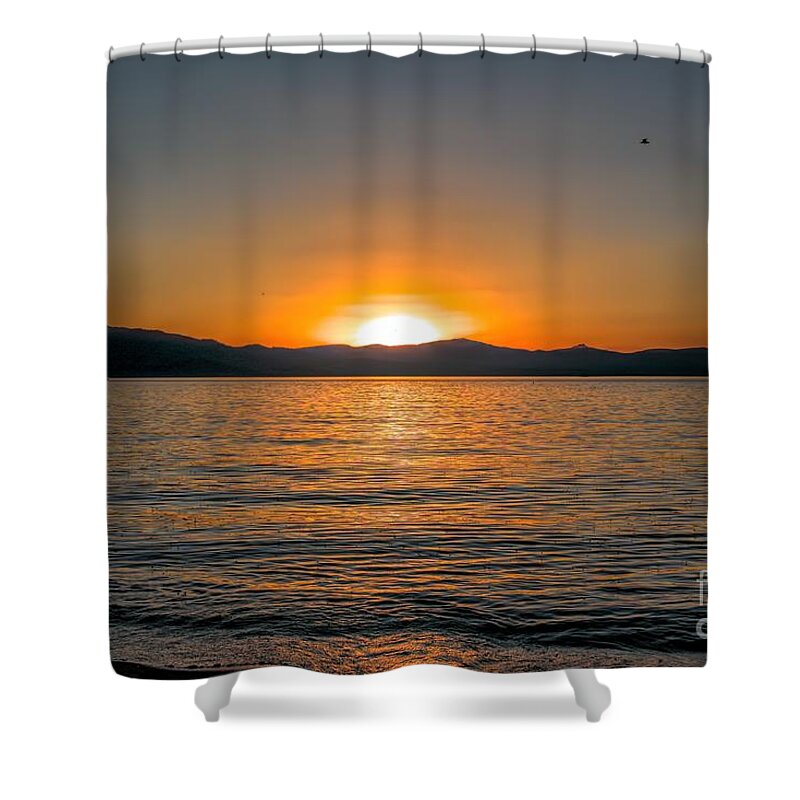 Alpine Shower Curtain featuring the photograph Sunset Lake 3 by Joe Lach