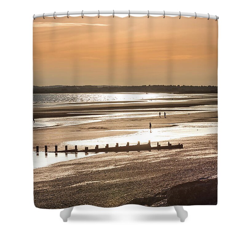 Sunset Shower Curtain featuring the photograph Sunset on the Beach by Perry Rodriguez