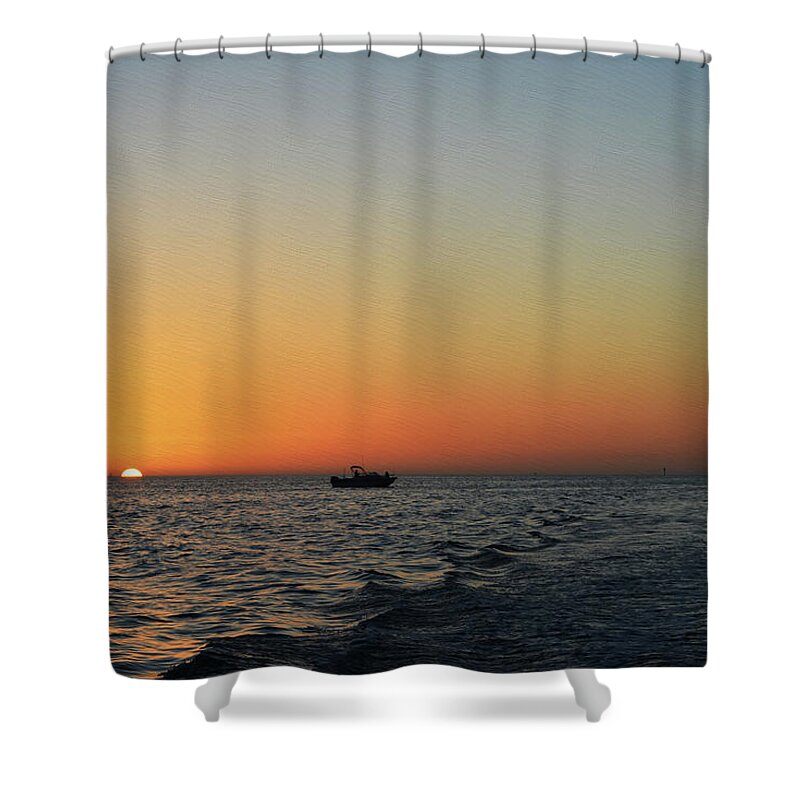 Sunset Shower Curtain featuring the photograph Sunset on the Horizon by Aimee L Maher ALM GALLERY