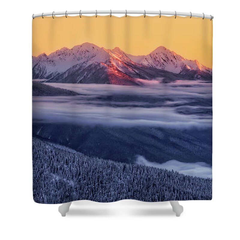 Hurricane Ridge Shower Curtain featuring the photograph Sunset on the Ridge by Judi Kubes