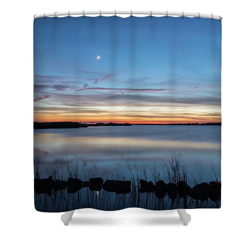 Photosbymch Shower Curtain featuring the photograph Sunset over Back Bay by M C Hood