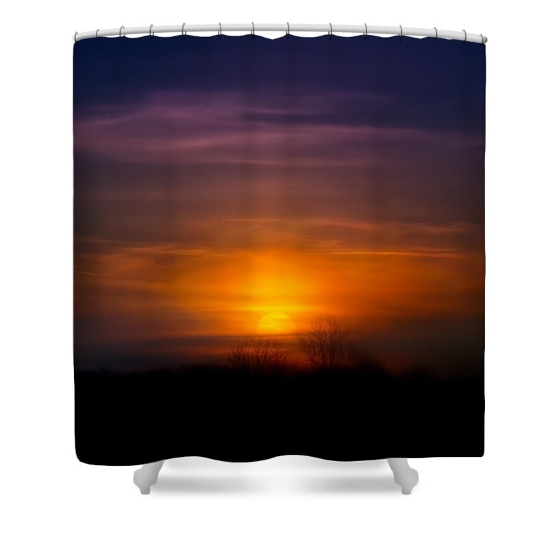 Sunset Shower Curtain featuring the photograph Sunset over Scuppernong Springs by Scott Norris