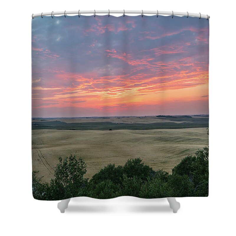Photosbymch Shower Curtain featuring the photograph Sunset over Teton Valley by M C Hood