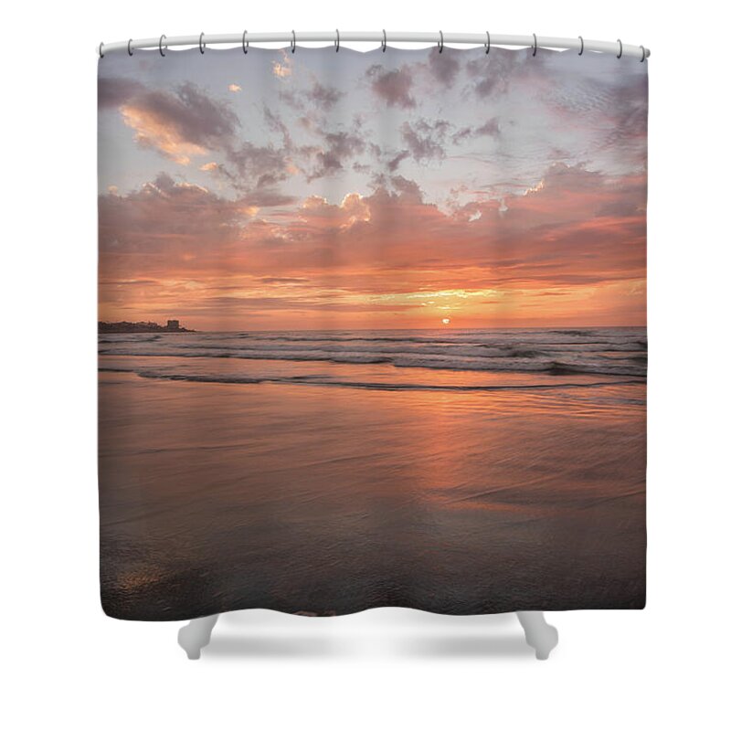 Lajolla Shower Curtain featuring the photograph Sunset Scripps Beach Pier Img 5 La Jolla San Diego Ca by Bruce Pritchett