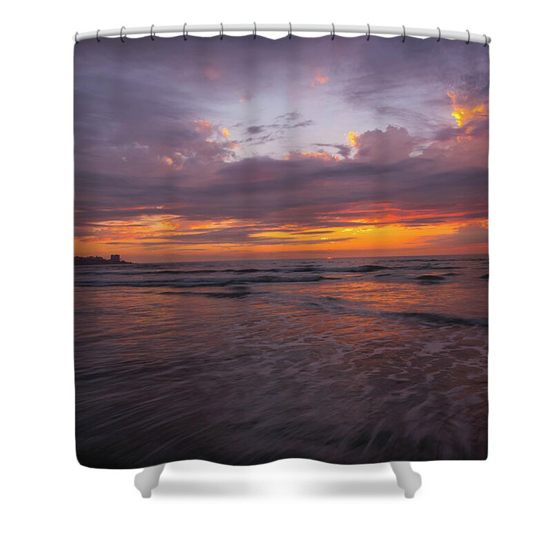 Sunset Shower Curtain featuring the photograph Sunset Scripps Beach Pier La Jolla Ca img 2 by Bruce Pritchett
