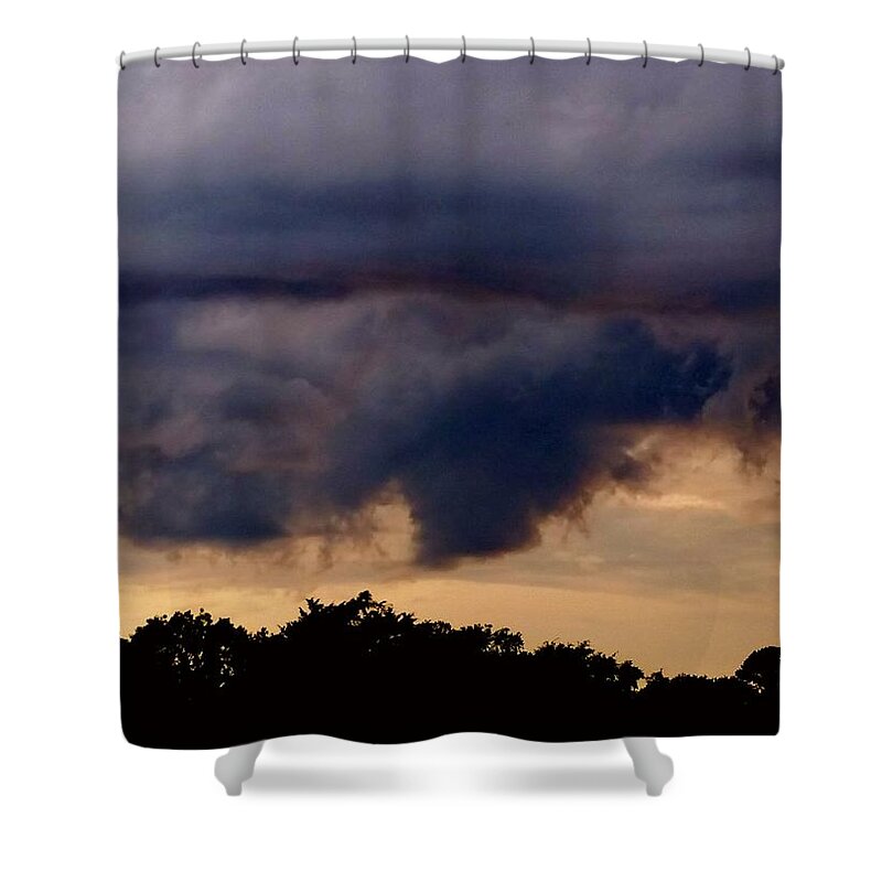 Scud Shower Curtain featuring the photograph Sunset Scud Lowering and Rotation by Ally White