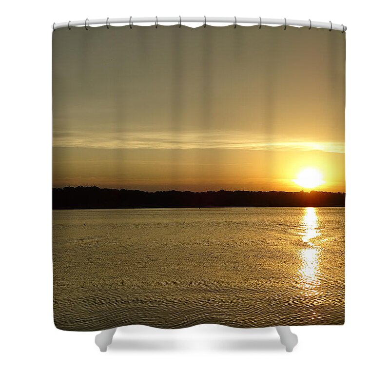 Sunset Shower Curtain featuring the photograph Sunset Shelbyville IL by Theresa Campbell
