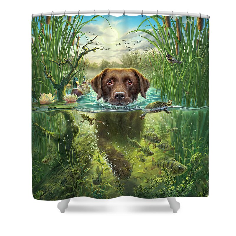 Retriever Shower Curtains