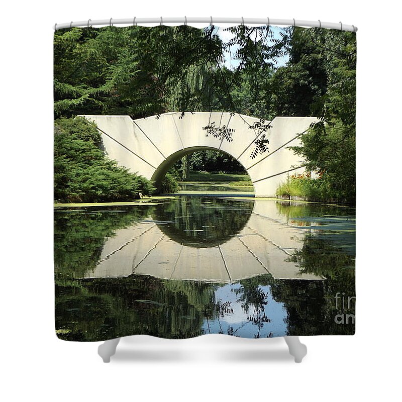 Dow Gardens Shower Curtain featuring the photograph Sunshine Bridge 7 by Erick Schmidt