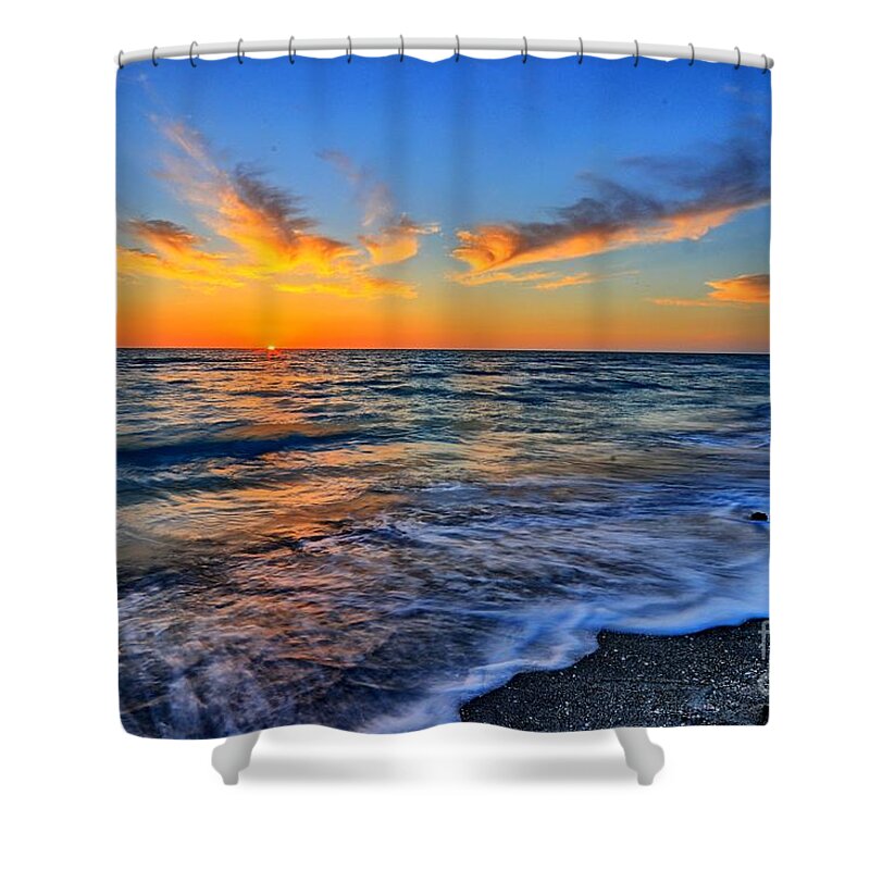 Beach Shower Curtain featuring the photograph Sunshine Skies by Scott Mahon