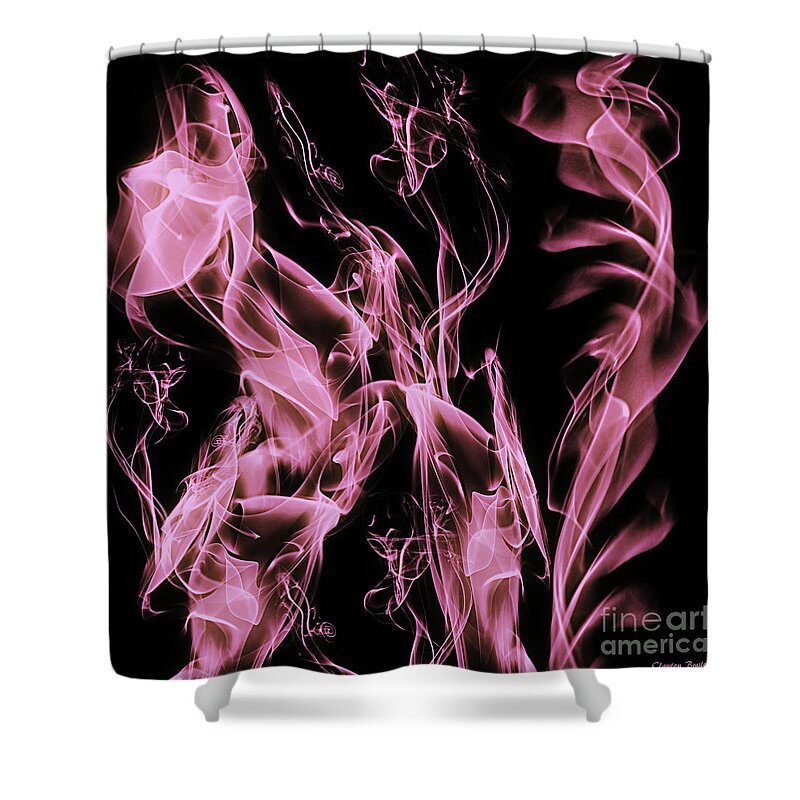 Clay Shower Curtain featuring the digital art Support The Cure by Clayton Bruster