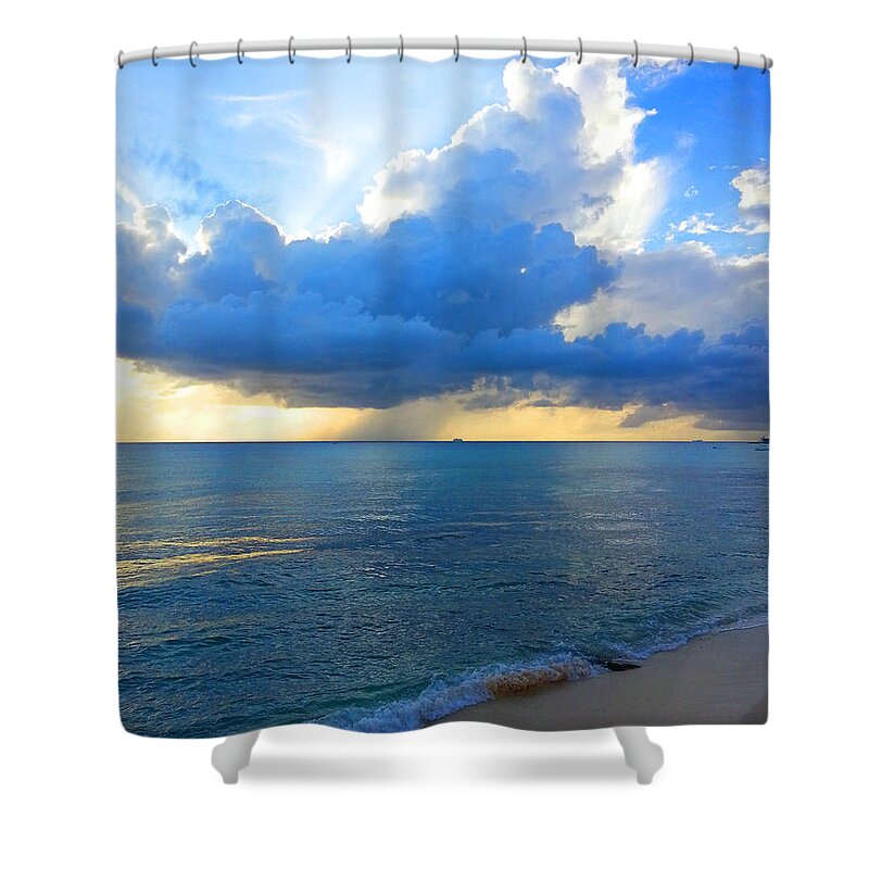 Tropical Shower Curtain featuring the photograph Surf and Sand by Jerome Wilson
