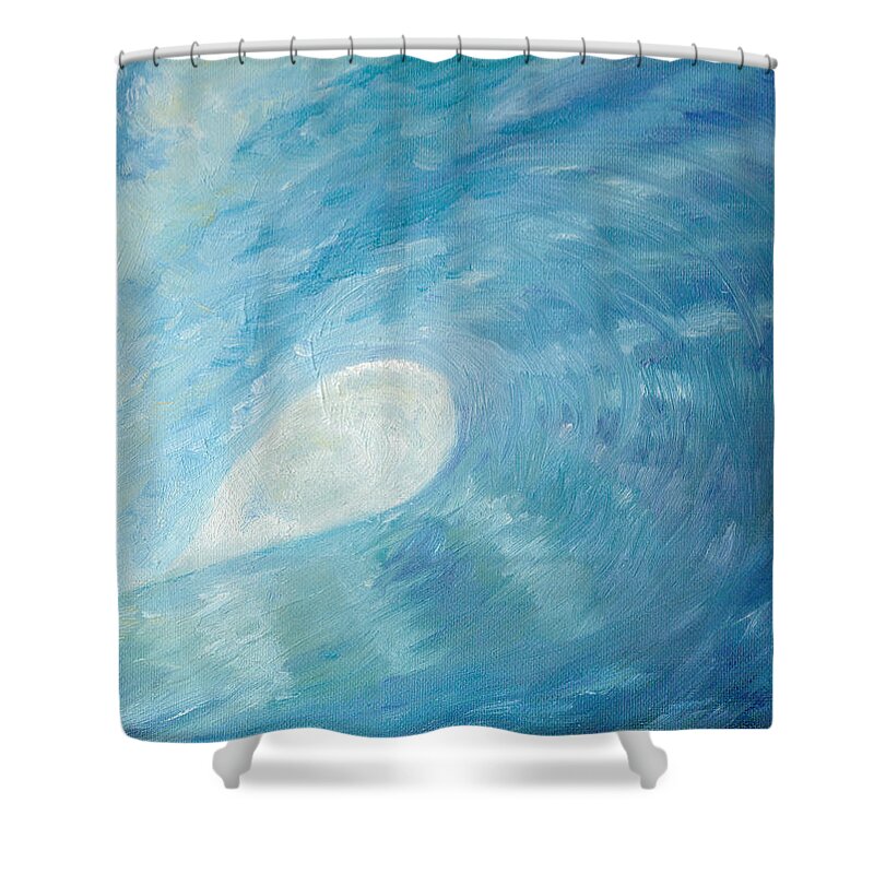Surf Shower Curtain featuring the painting Surf Dreams by Adam Johnson