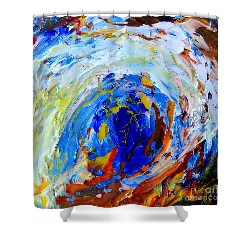 Surf Shower Curtain featuring the painting Surge 1 by Fred Wilson