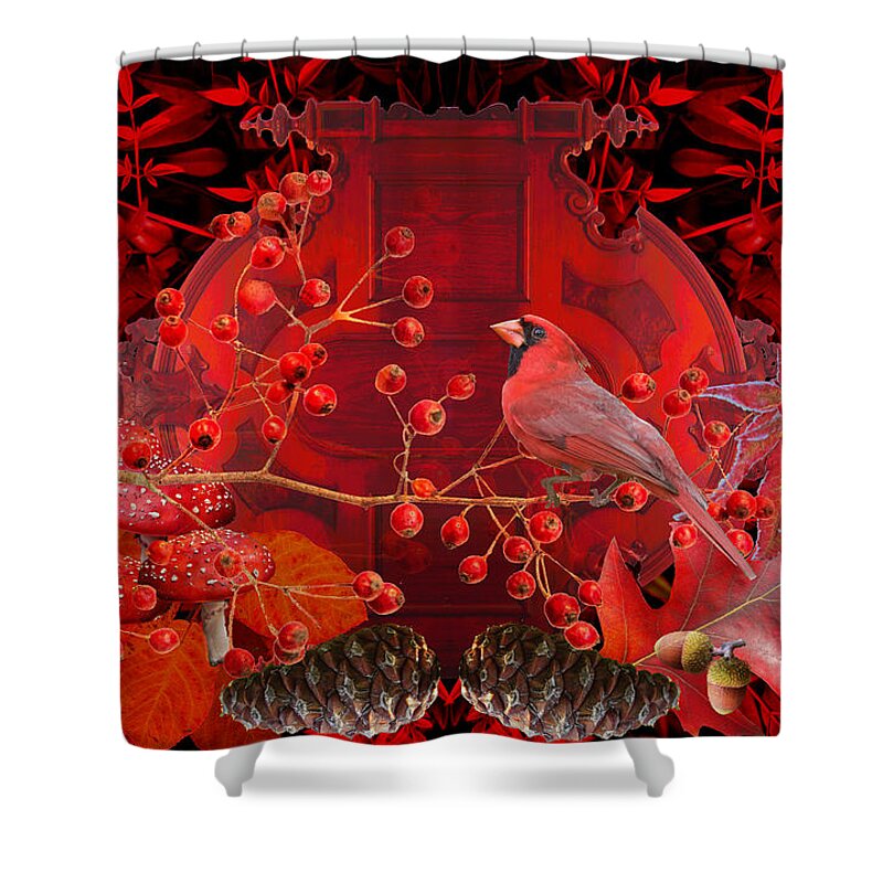 Surrealism Fall Shower Curtain featuring the photograph Surrealism of Nature Autumn Colors by Suzanne Powers