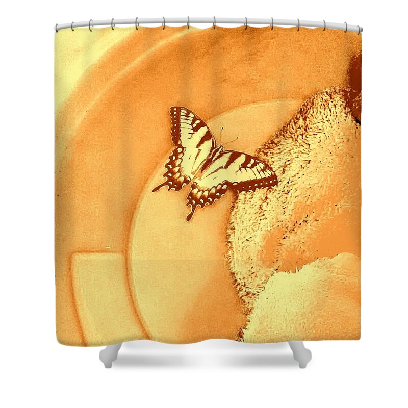 Butterfly Shower Curtain featuring the photograph Surrounded By Choice by Andy Rhodes