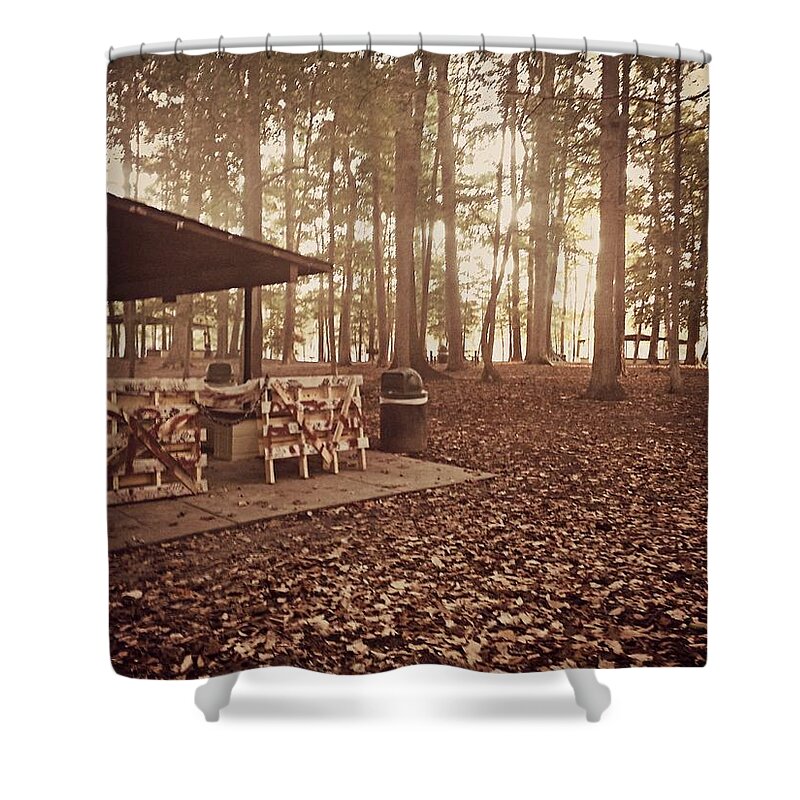 Zombie Shower Curtain featuring the photograph Survival at Dawn by Xombie Girls